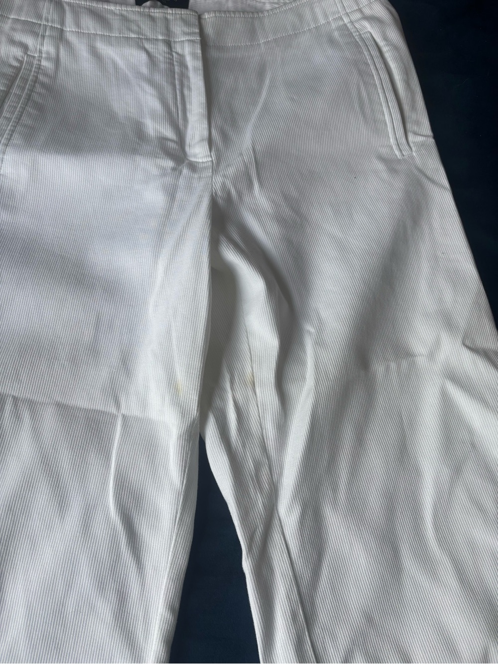 Talbots White Ribbed pants - Picture 4 of 4